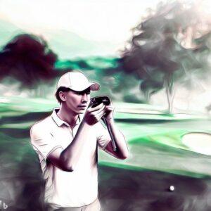 Golf rangefinder digital art