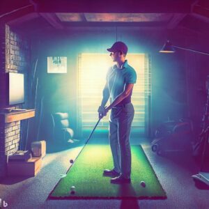 Golf simulator digital art