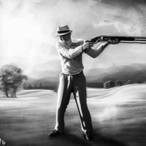 Shotgun golf digital art