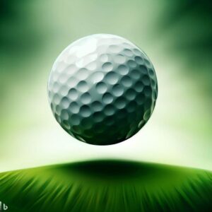 Golf ball on green background digital art