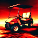 Golf cart digital art